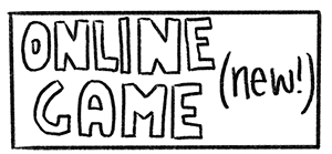 game button in black and white