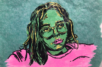 meredith pritchard self portrait in the style of andy warhol