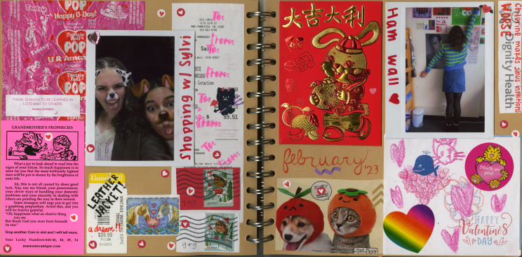 meredith pritchard february scrapbook pages