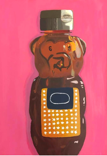 meredith pritchard painting of a honey bear